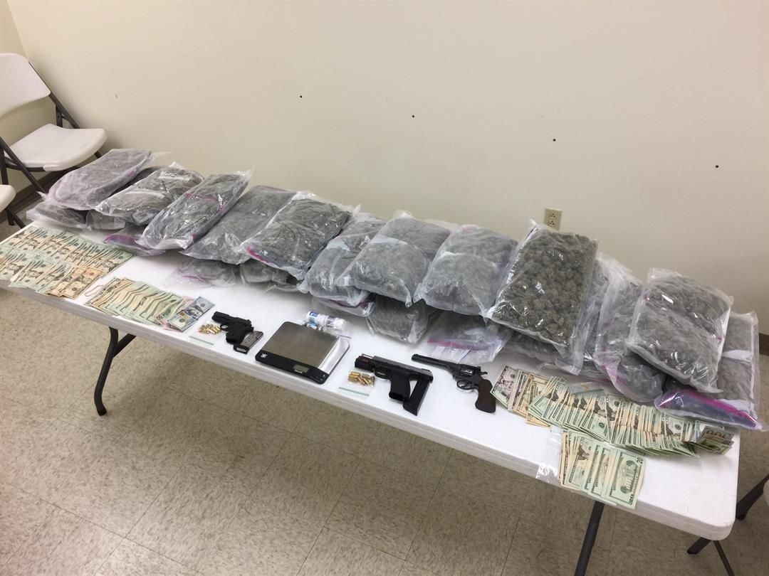 Bullitt County officers seize 25 pounds of pot, thousands in cash in 2 separate raids